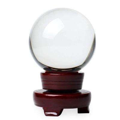 China Europe customized K9 80mm glass material crystal ball with stand and gift box for sale