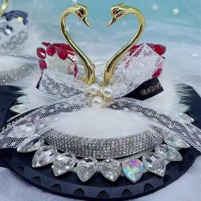 China Europe Various Series Crystal Glass Swan Figurine Paperweight Table Centerpiece Custom Car Ornament for sale