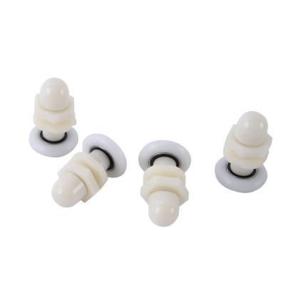 China 4pcs/8pcs 1 Set 23mm/25mm/27mm Modern Single Wheel Pulley Supporting Sliding Glass Door Rollers For Shower Stall Bathroom for sale