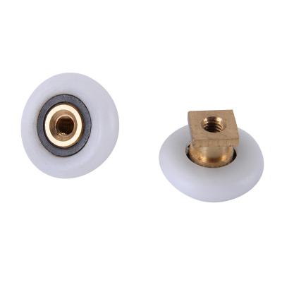 China Modern hot sale 23mm bathroom door parts pour glass sliding door rollers pulley for sale