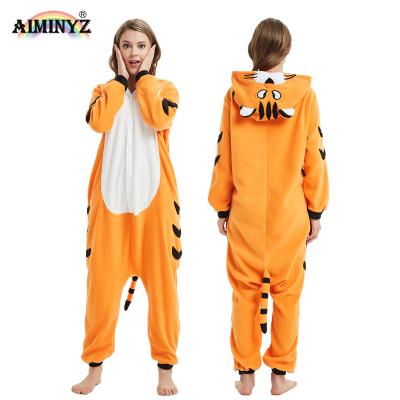 China AIMINYZ Warmest Women's Winter Fleece Bengal Tiger Pajamas Comfortable Animal Prevalence Cute Wholesale QUICK DRY Cartoon for sale