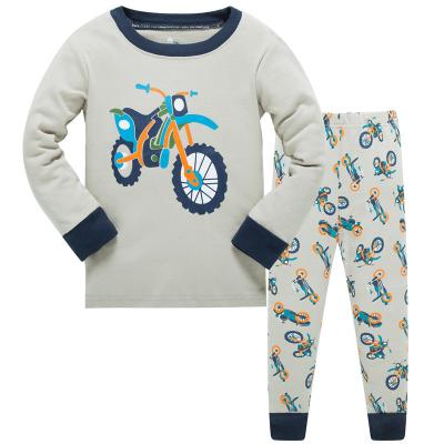 China Full 100% Cotton Car Boys Sleepwear Pajamas Fashion Cartoon Breathable Kids Clothing Transport Pajamas Kids Pijamas Custom Made for sale