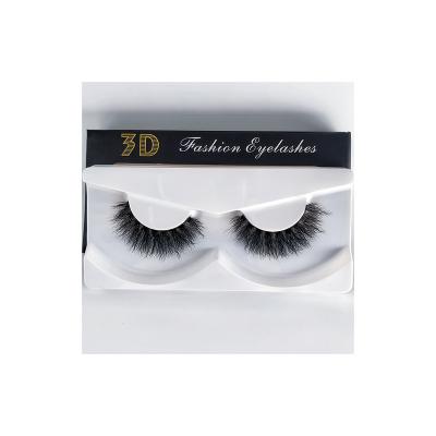 China Pre-made fans wholesale mink hair fluffy thin wave 10-17mm natural 3d false eyelashes for sale