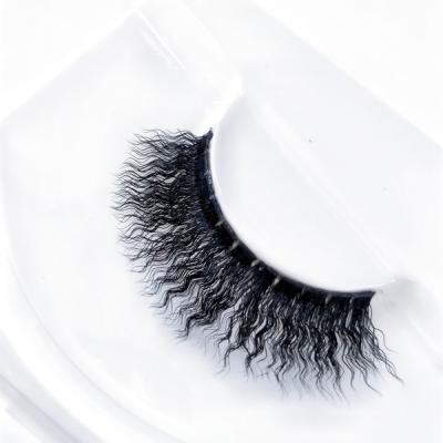 China Pre-made fans wholesale high end protein silk ripple eyelashes soft wavy eyelashes for sale