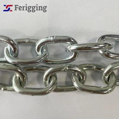 China Guardrails 4mm Q235/Q195(G30)NACM90 Blue Zinc Smooth Welding  Machine Chain Straight Link Chain for sale