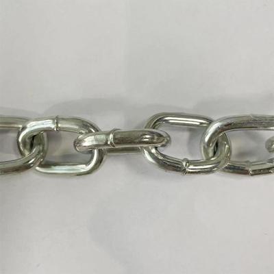 China Guardrails 4.5mm Q235/Q195(G30)NACM90 Blue Zinc Smooth Welding  Machine Chain Straight Link Chain for sale