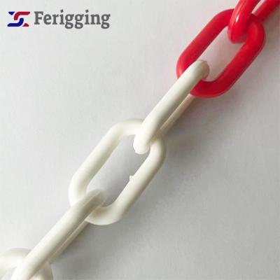 China Traffic road 7mm Safety Chain/traffic Road/white-red PE Chain Plastic Chain For Traffic Road for sale