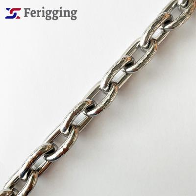 China Marine 6mm G50Stainless Steel Short Link Chain Din766 Germany Standard Stainless Steel Link Chain For Industrial for sale