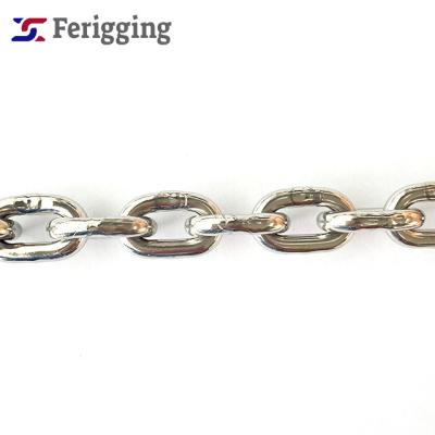 China Marine 10mm G50Stainless Steel Short Link Chain Din766 Germany Standard Stainless Steel Link Chain For Industrial for sale