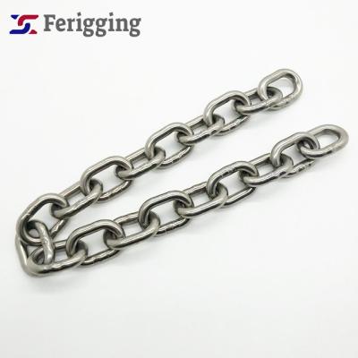 China Guardrails 4mm-26mm Ss304/316/316l Din764 Germany Standard Stainless Steel Medium Link Chain for sale