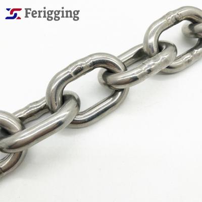 China Guardrails 6mm Ss304/316/316l Din764 Germany Standard Stainless Steel Medium Link Chain for sale