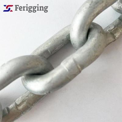 China Guardrails 4mm Low Carbon Steel Hot-dip Galvanized Din764 Germany Standard Medium Link Chain For Industrial for sale