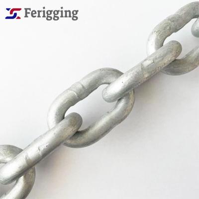 China Guardrails 5mm Low Carbon Steel Hot-dip Galvanized Din764 Germany Standard Medium Link Chain For Industrial for sale