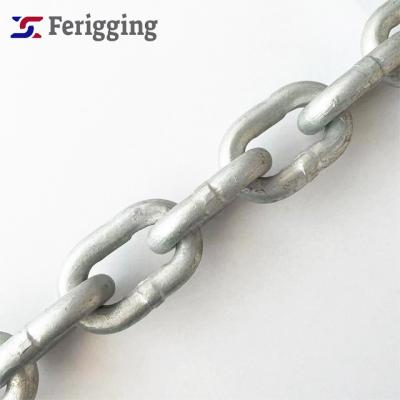 China Guardrails 8mm Low Carbon Steel Hot-dip Galvanized Din764 Germany Standard Medium Link Chain For Industrial for sale