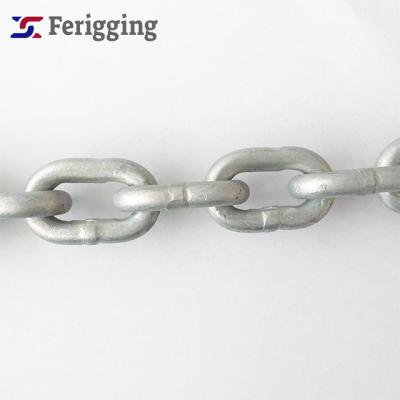 China Guardrails 10mm Low Carbon Steel Hot-dip Galvanized Din764 Germany Standard Medium Link Chain For Industrial for sale