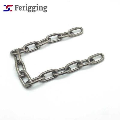 China Guardrails Hot Selling 2mm SS304/316/316L DIN763 Germany Standard G50 Stainless Steel Link Chain For Industrial for sale