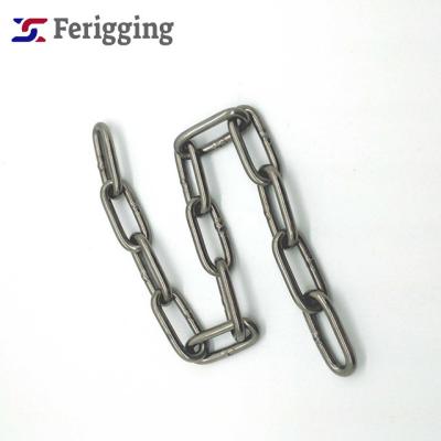 China Guardrails Hot Selling 7mm SS304/316/316L DIN763 Germany Standard G50 Stainless Steel Link Chain For Industrial for sale