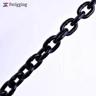 China Overhead Lifting 10mm High Strength EN818-2 G80 20Mn2 Blacken Alloy Overhead Lifting Chain for sale