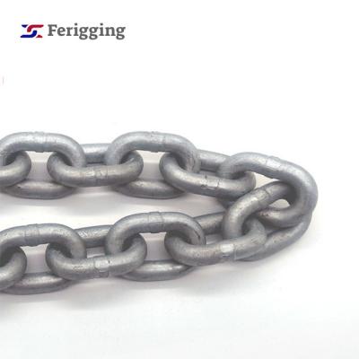 China Overhead Lifting 13mm High Tensile EN818-2 G80 Hot-dip Galvanized Welded Short Link Alloy Lifting Chain for sale