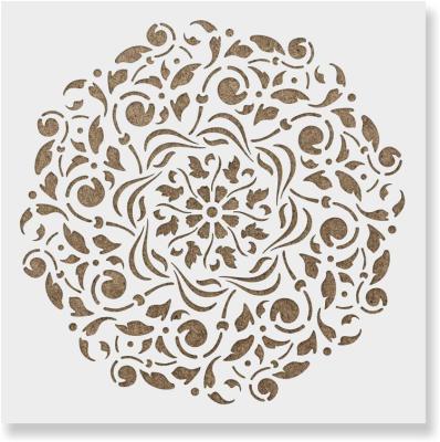 China Amazon Amazon Reusable Bendable Hot Selling Mandala Stencil 30x30 cm Wooden Gypsum for sale