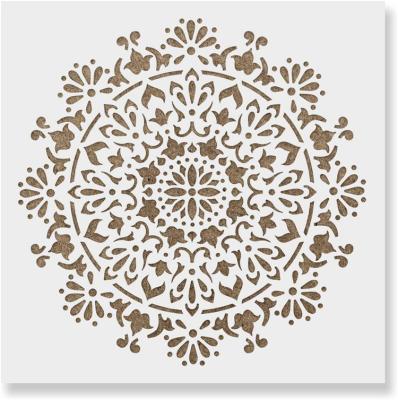 China Mandala Stencil Prosperity Mandala Stencil Bendable for Furniture Walls Floors DIY Home Decor Plastic Stencil for sale