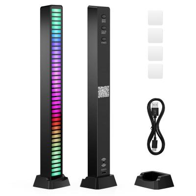 China RGB Music Bulb 32 Led Wireless Sound Voice Controlled Audio Pickup Music Rhythm Light Guide RGB LED Spectrum Tube Ambient Sound Light for sale