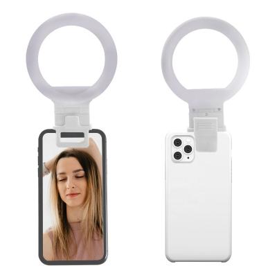 China Rechargeable Mini Pink Mini Led To Fill Phone Instant Selfie Ring Light for sale