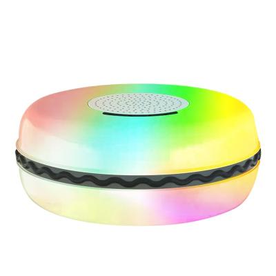 China Call Mini Water Resistant Wireless LED Video Speaker With 7 Colors TWS Stereo Pairing For Shower Indoor Outdoor for sale