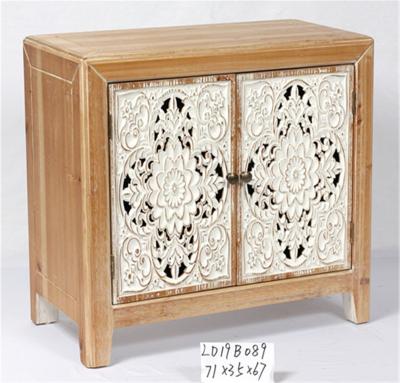 China Eco - Friendly Wholesale Living Room White Distressed Handmade Wooden Cabinets for sale