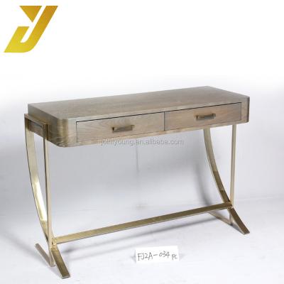 China Durable Hot Selling Antique Wood Console Table in Metal Legs for sale