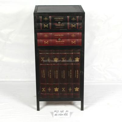 China Decorative Living Room Cabinet Vintage Metal Wardrobe With Wooden Drawers for sale