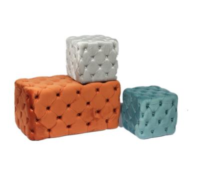 China Durable Comfortable Colorful Ottoman Stool , Soft Foot Rest For Shop for sale