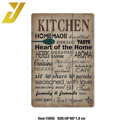 China Eco - Friendly Kitchen Use Wooden Shabby Wall Plaque for sale