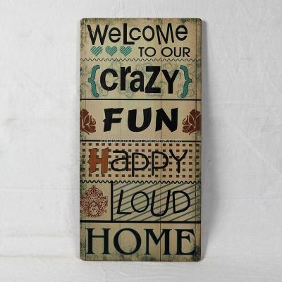 China Wholesale Handmade Antique Imitation Wooden Signs With Good Sayings for sale