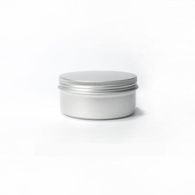 China 150ml Cosmetic Eco-Friendly Silver Round Aluminum Tin Box Tin Jar With Screw Lid for sale