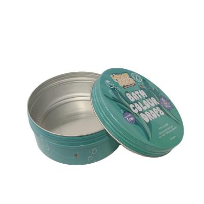 China High Quality Recycled Metal Tea Candy Container Tin Can Gift Box Scented Stock Round Candle Jar 6OZ Materials for sale