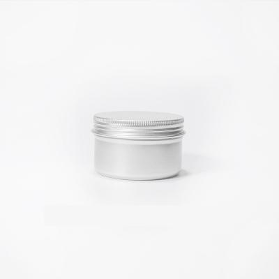 China Aluminum 80ml Tin Box With Screw Lid Cosmetic Tea Candy Mint Lip Balm ... For Mint Candle Candy for sale