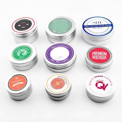 China Mint Tin Box Tin Jar For Lip Balm Mint Tea Candy Aluminum Candy Pill Packaging ... Cosmetic Custom Screw Lid Sticker for sale