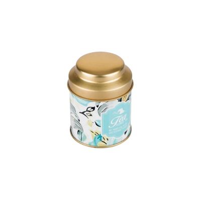 China Tea Custom Printing Retro Round Tea Tin Box With Inner Lid for sale