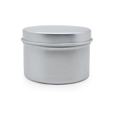 China Good Quality 50ml Cosmetic Custom Metal Tea Candy Mint Lip Balm Aluminum Candle Jar ... for sale