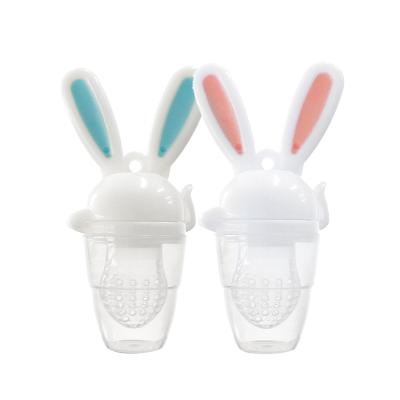 China PP+Silicone Rabbit Baby Fruit Eating Feeder Fruit Pacifier Food Pacifier Teether Feeder for sale