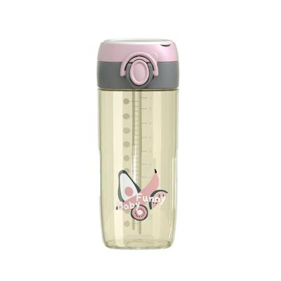 China 2021 New Design BPA Free Eco-friendly Baby Feeder Bottle Kids Reusable Square Water Bottle With Straw for sale