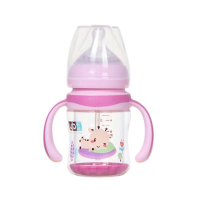 China BPA Free Cartoon Ink Color Printing Double Layer Factory Customized Baby Milk Bottle for sale