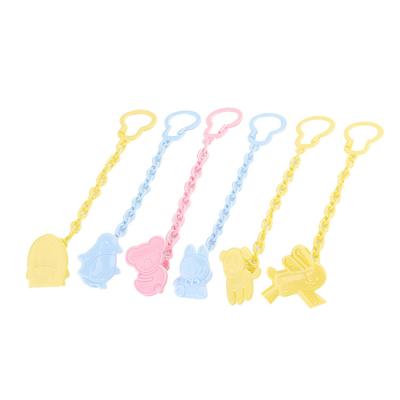 China BPA free Anti-falling soother baby soonther pacifier chain baby pacifier feeding clip chain for sale