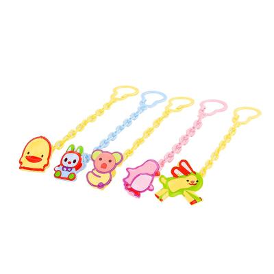 China BPA Free Cartoon Pacifier Clip Holder Animal Soothers Baby Soothers Chain Holders for sale