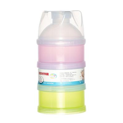 China BPA Free BPA Free Plastic Milk Powder Container 3 Layers Funnel Mouth Storage Box Baby Food Designed Milk Powder Box for sale