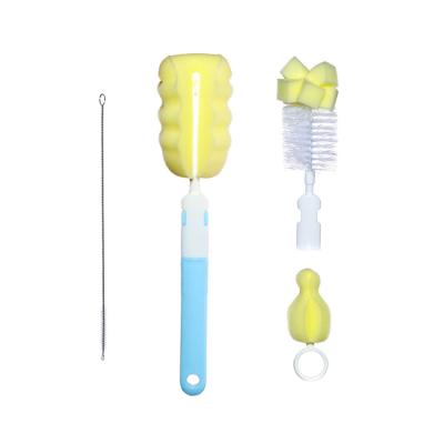 China Sustainable Brand New Design Baby Bottle Brush Cleaning Sponge Safety Set zu verkaufen