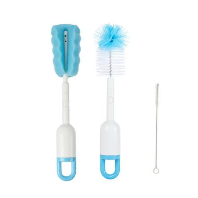 China Sustainable Wholesale High Density Environmental Friendly Sponge Bottle Brush With Handle for sale