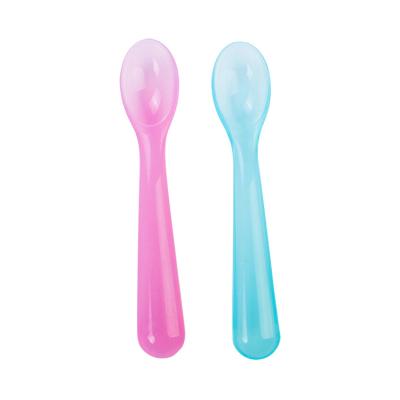 China BPA Free Soft Silicone Baby Spoon Baby Feeding Spoon Baby Eating Training Spoon for sale