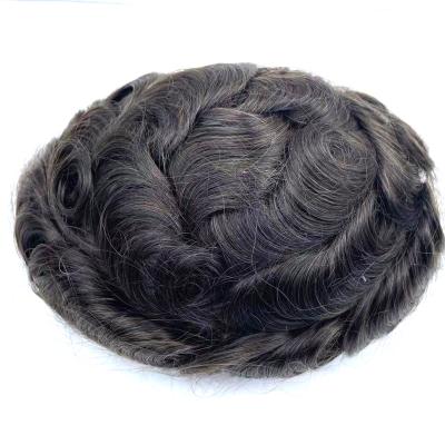 China Breathable Super Straight Swiss Lace Hair System All Bleached Knotted Hair Prosthesis For Men All Swiss Lace Hair Toupee for sale